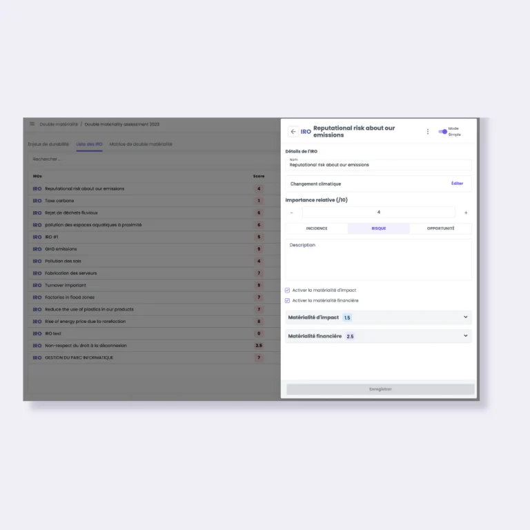 Outil collaboratif : Identification des IRO