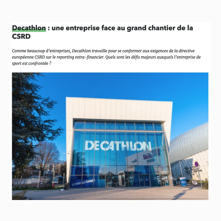 La stratégie CSRD de Décathlon